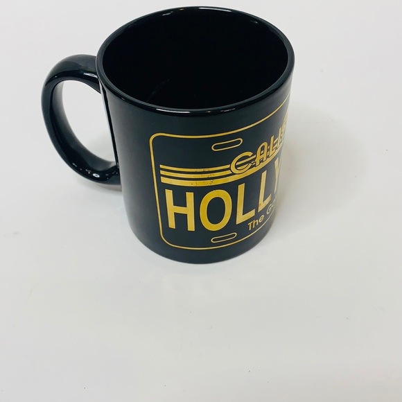 M-Ware Mug | Black Hollywood California Sunshine State Golden Letter Glass Cup - Picture 5 of 7